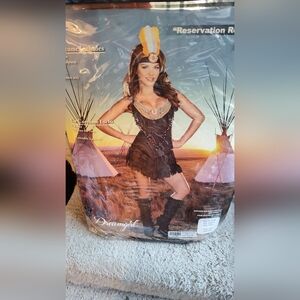Dreamgirl brown and Gold Costume with Headpiece